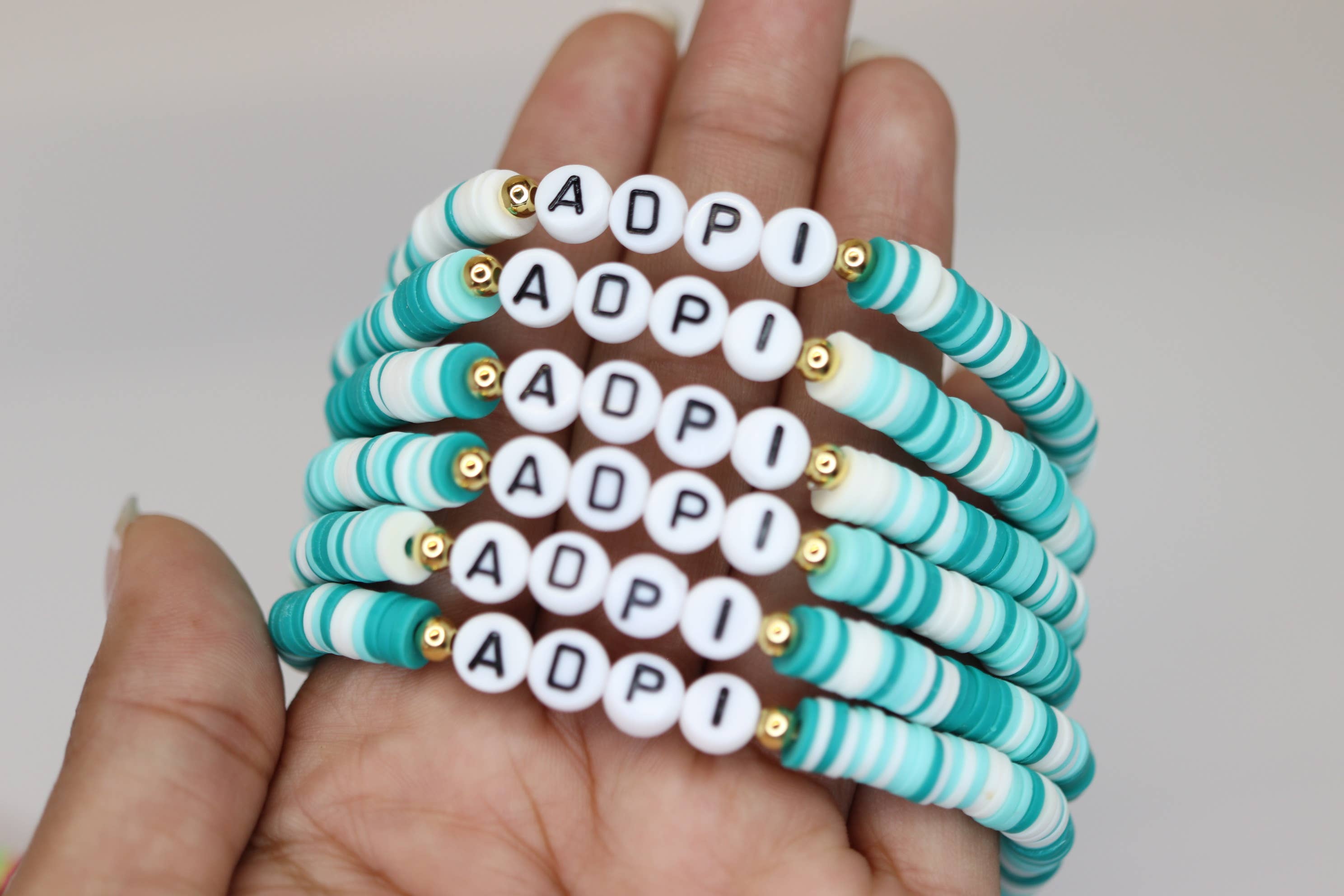 Anita's Accesorios - Wholesale Beaded Bracelet - Custom bead name bracelet  rainbow bracelet, heishi bracelet8