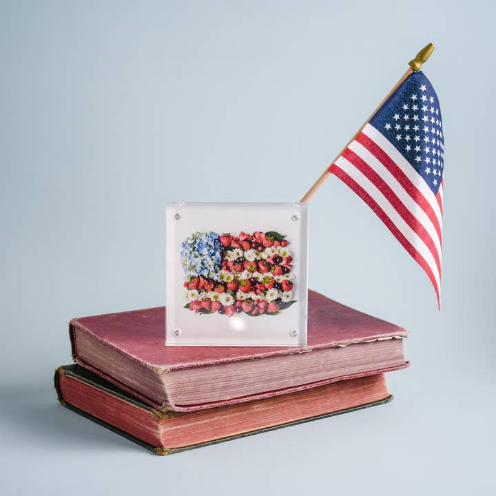 Red White & Blue Art Acrylic for wholesale by The Pen + Piper