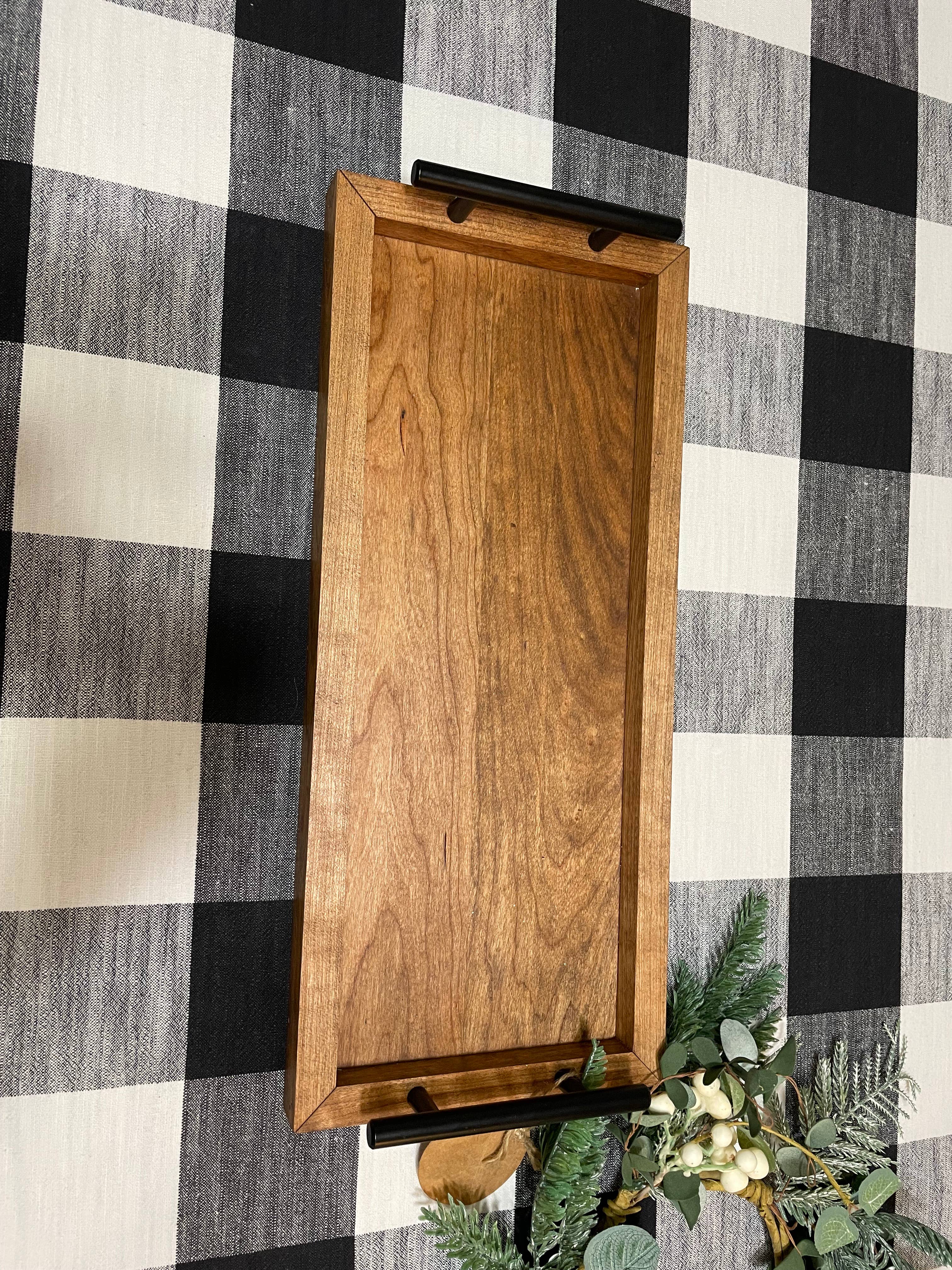 Northwoods Shops - Wholesale Serving Tray - Wood Serving Tray with Handles | Rectangle Charcuterie Board3