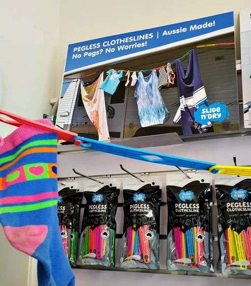 Adventure Awaits - Wholesale Clothes hangers - Slide n' Dry Pegless Clothesline | Rainbow | Australian Made15