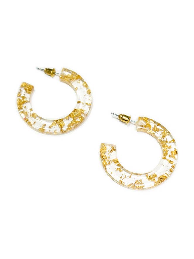 Goa Resin Hoops Gold for wholesale by Mata Traders