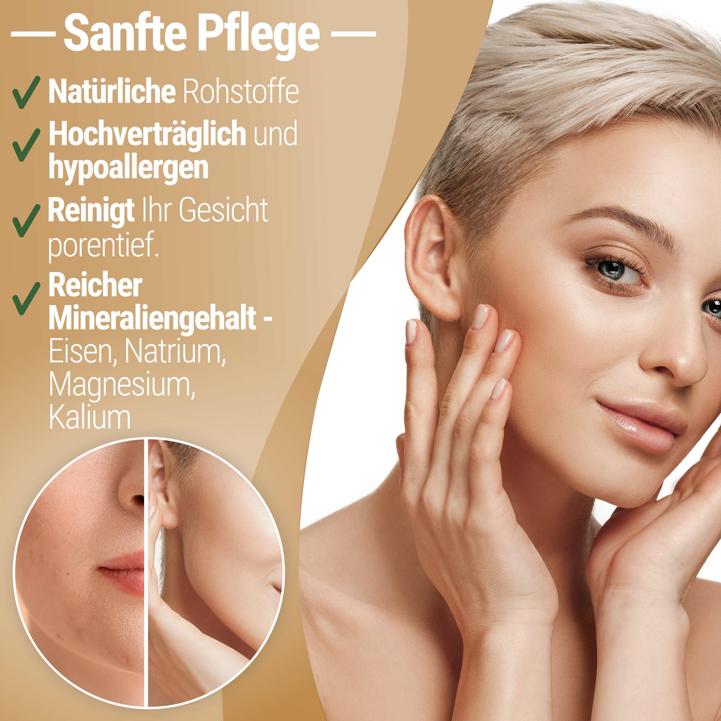 LT-Naturprodukte - Wholesale Skincare Face Mask - Face mask, sensitive, white lava earth, lime scent, 15m5