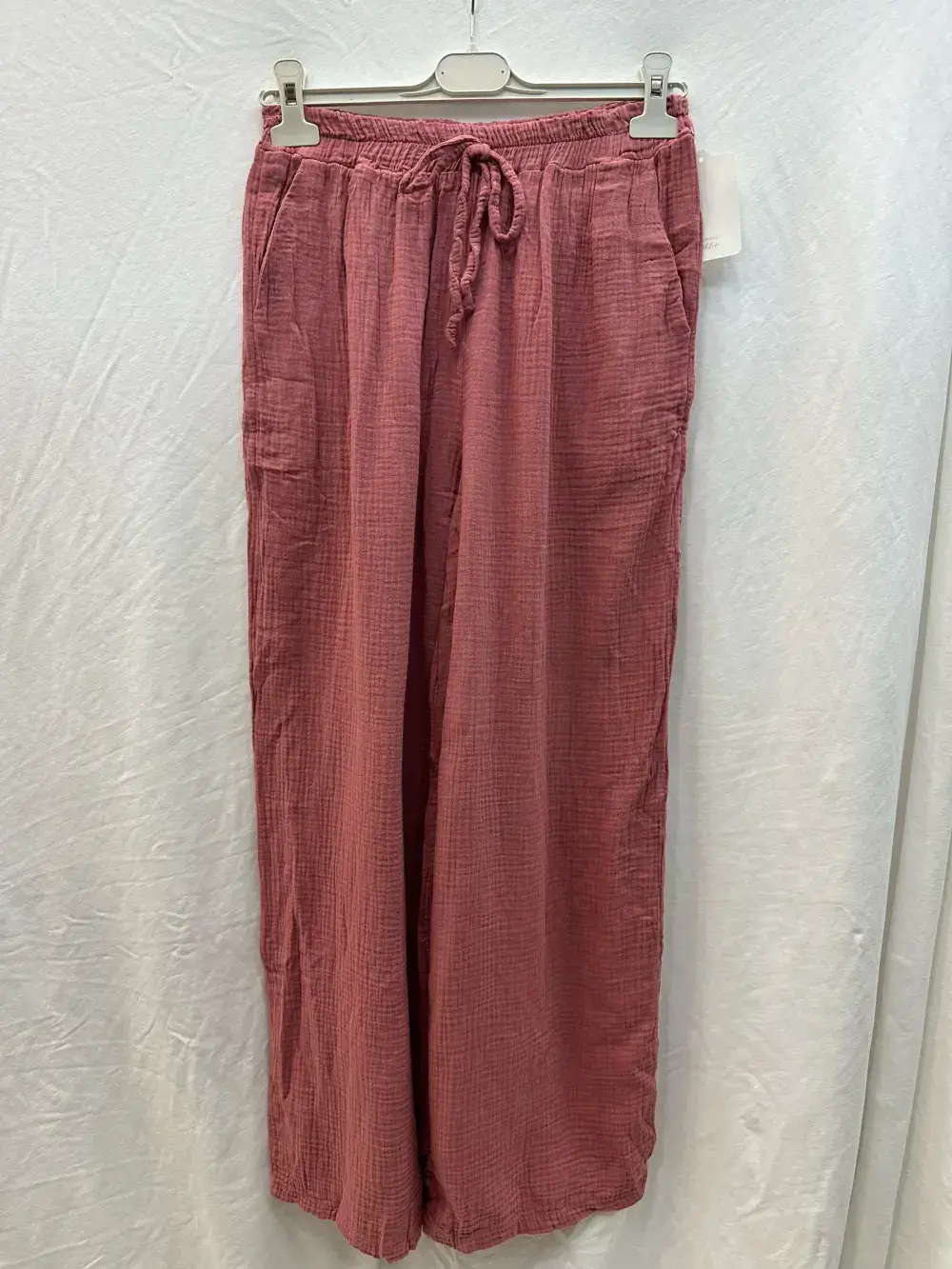 Mimi & Gogo - Wholesale Pants - Women's - Cotton gauze pants with pockets @5375_PGazePoches17