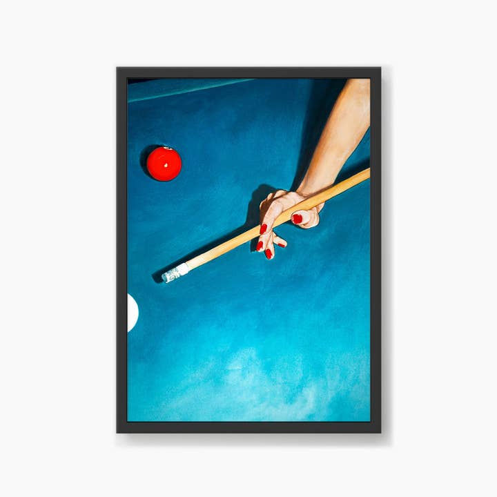 The Pool Table - Nostalgic Watercolour Art Print for wholesale by Julia Ockert
