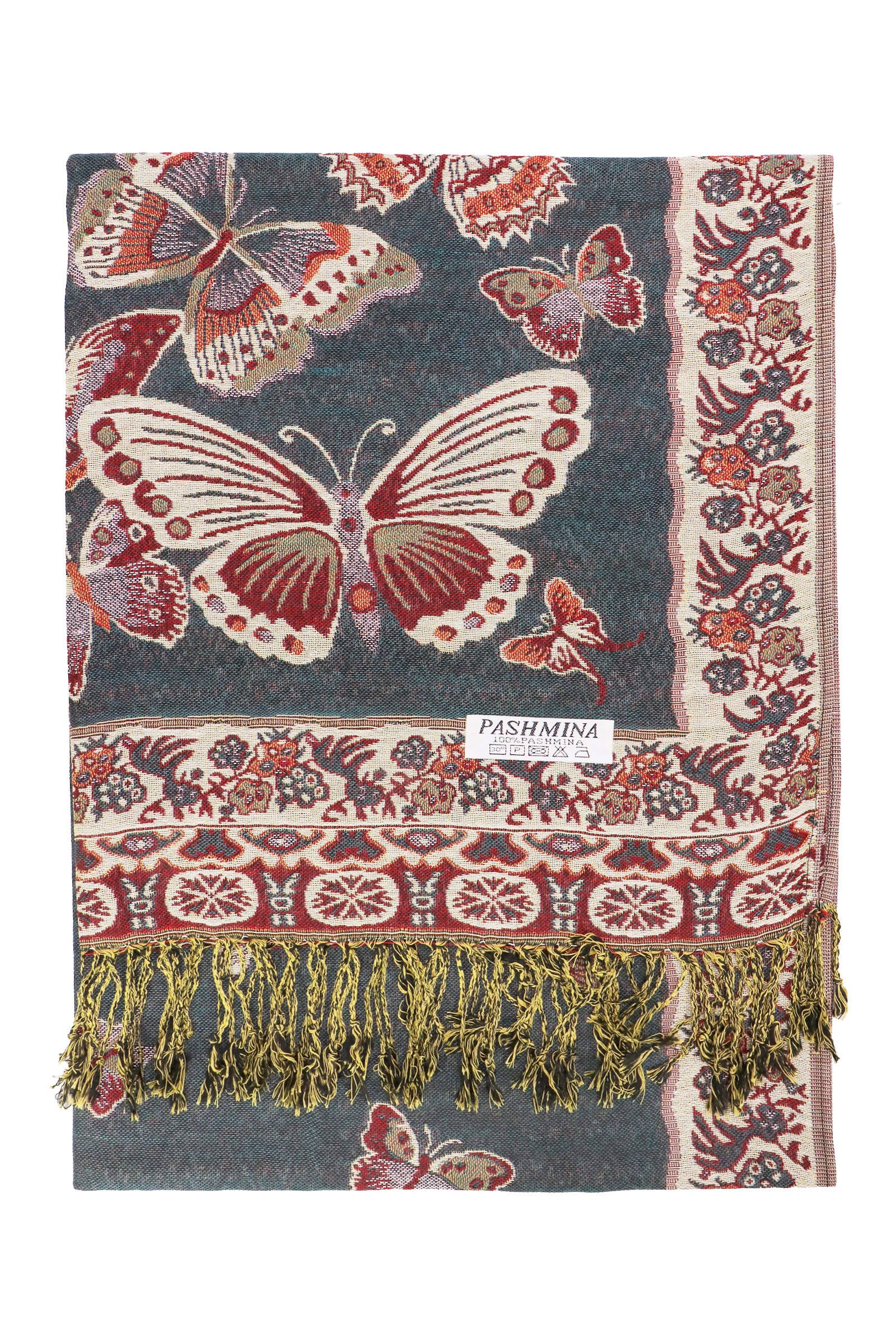 ASSORTED Bohemian Floral Butterfly Pashmina Shawl for wholesale on Faire13