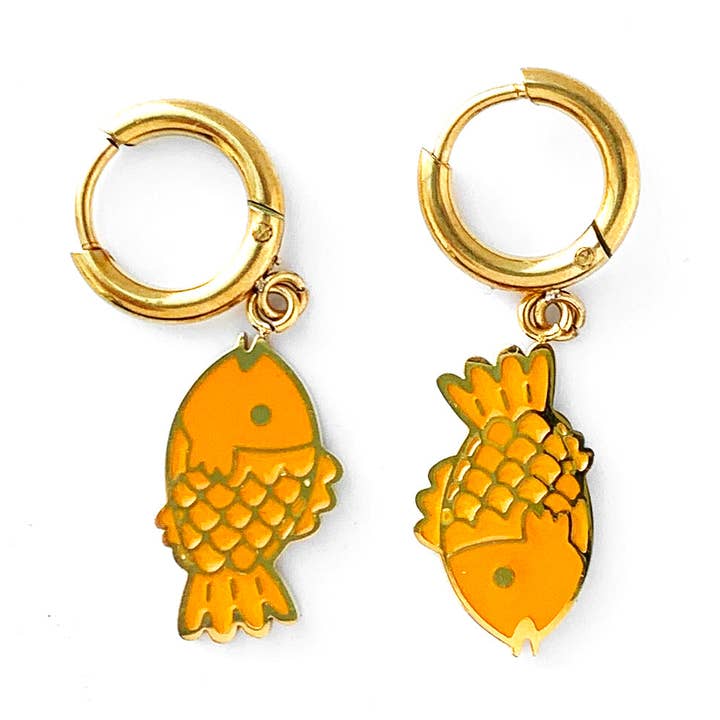 Taiyaki Huggie Hoop Øreringe for engroshandel hos Maison Chanamon