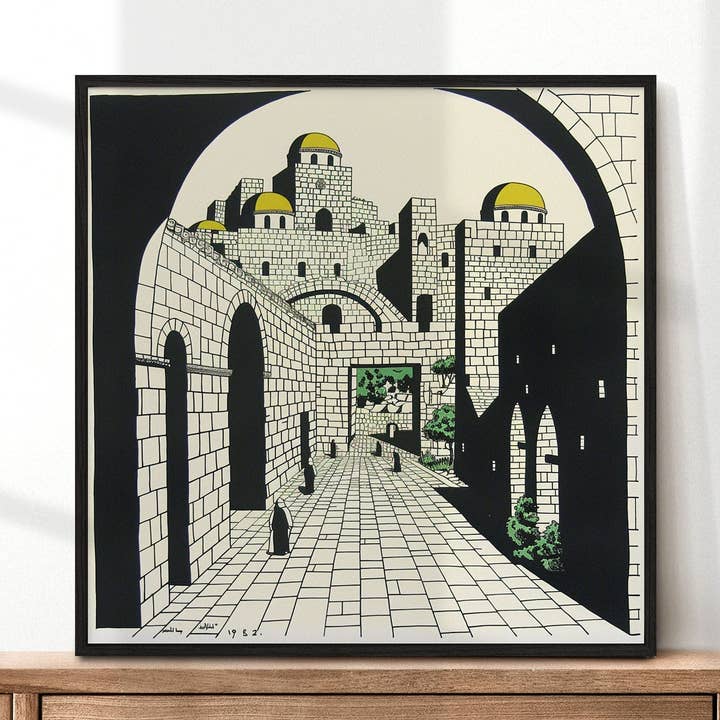 Unik Palæstina Kunst, Palæstina Print, Palæstina Bykunst, Palæstina Gave, Rejseplakat, Indflytningsgave for engroshandel hos Premium Travel Art