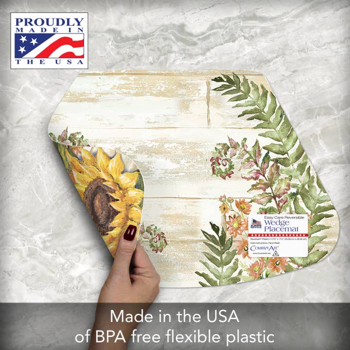 Conimar Promotions - Wholesale Placemat - "Sunflowers" Wedge Reversible Flexible Placemat5