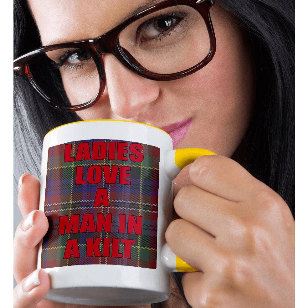 3dRose - Wholesale Coffee Mug - 3dRose, Ladies love a man in a kilt, Green and Red, Mug1