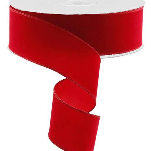 General Wholesale Inc - Wholesale Ribbon - Gift Wrapping - 2.5"X50YD OUTDOOR VELVET RIBBON - RED - RL5955240