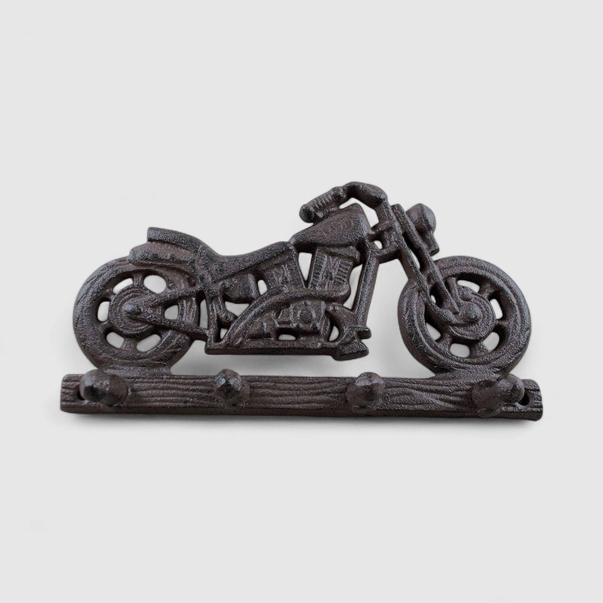 Iron & Blossom - Wholesale Wall Hook - Cast Iron Motorcycle Hook - Rustic Garage Wall Decor, Motorcycle Enthusiast1
