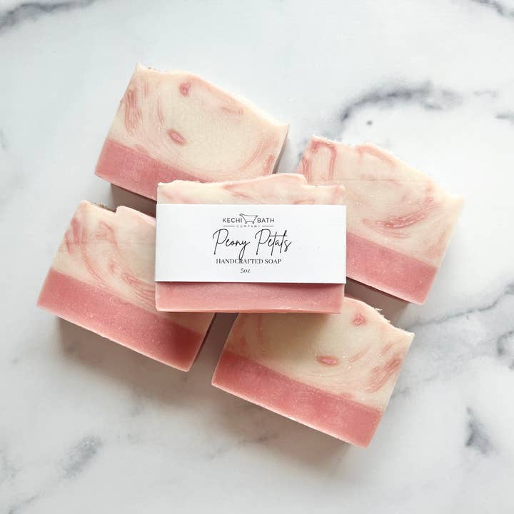 Peony Petals | Artisan Soap for wholesale by Kechi Bath Company