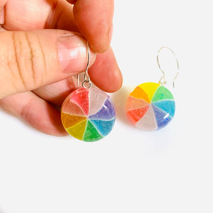 Glitterlimes - Wholesale Dangle Earrings - Japanese Pinwheel Candy Earrings - Drops3