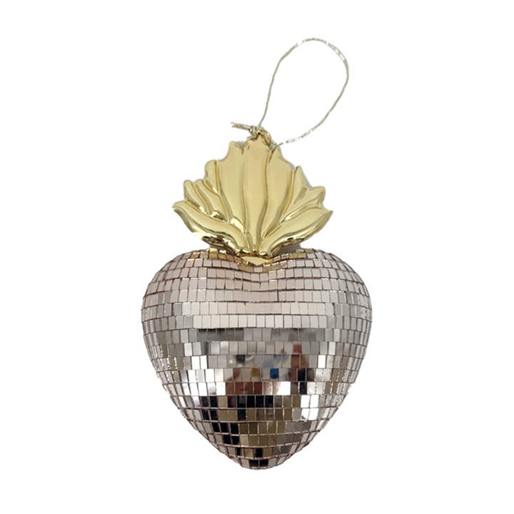 Disco heart Ex-voto pink L13 W5 H19cm for wholesale by Opjet Paris