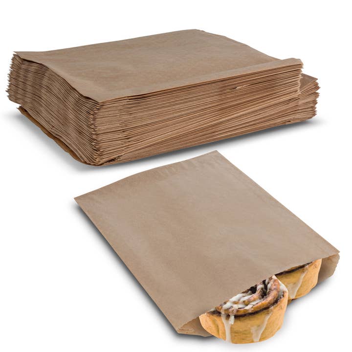 MT Products - Wholesale Food Storage Wrap/Bag - MT Products Brown Paper Cookie Bags - 6.5" x 8”