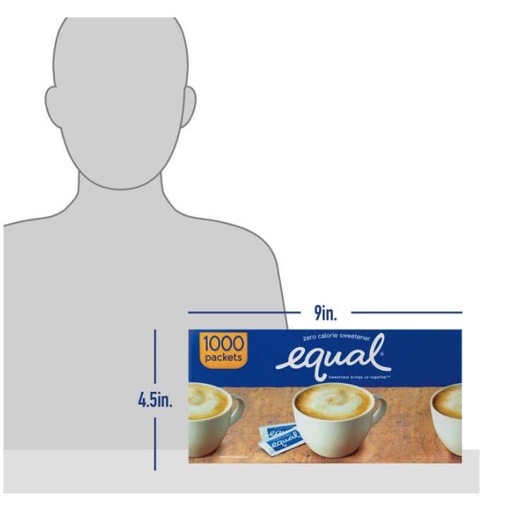 EcoQuality - Wholesale Sugar/Sweetener - EQUAL Original Zero Calorie Sweetener 1000 Packets/Case 1g4