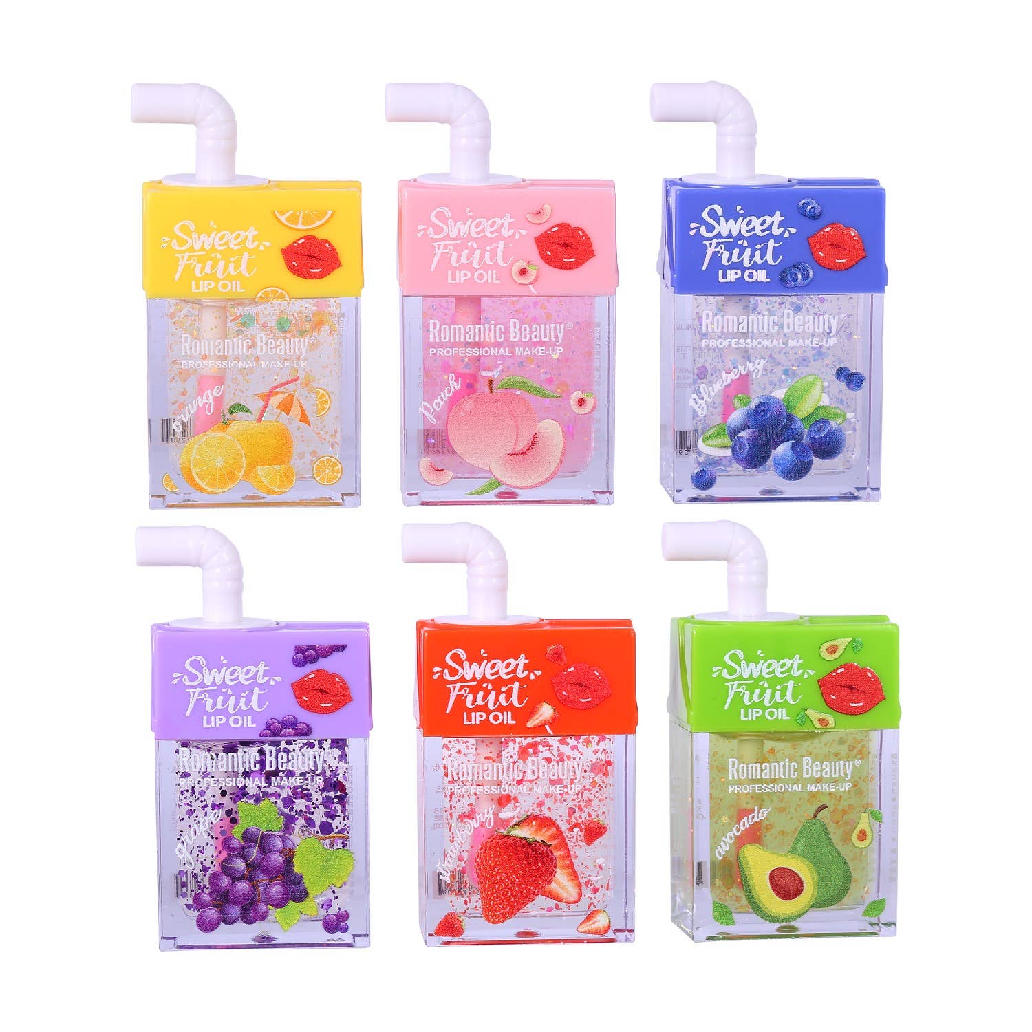 Diacly - Vente Brillants à lèvres et gloss - Huile de brillant à lèvres Sweet Fruit Magic, 24 pièces1