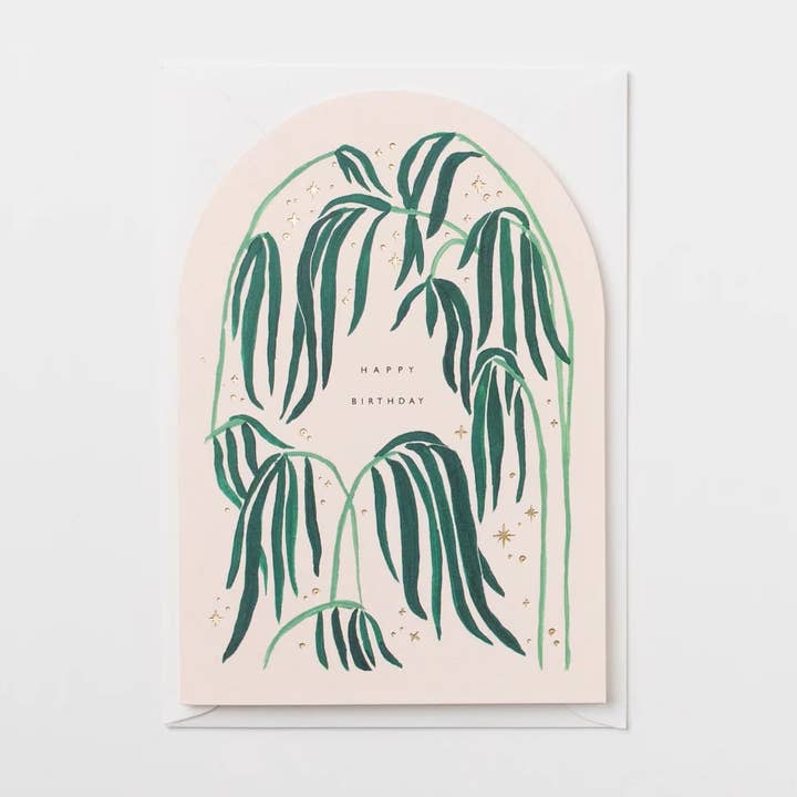 HAPPY BIRTHDAY - STARRY PALMS DIE CUT CARD for wholesale by Katie Housley