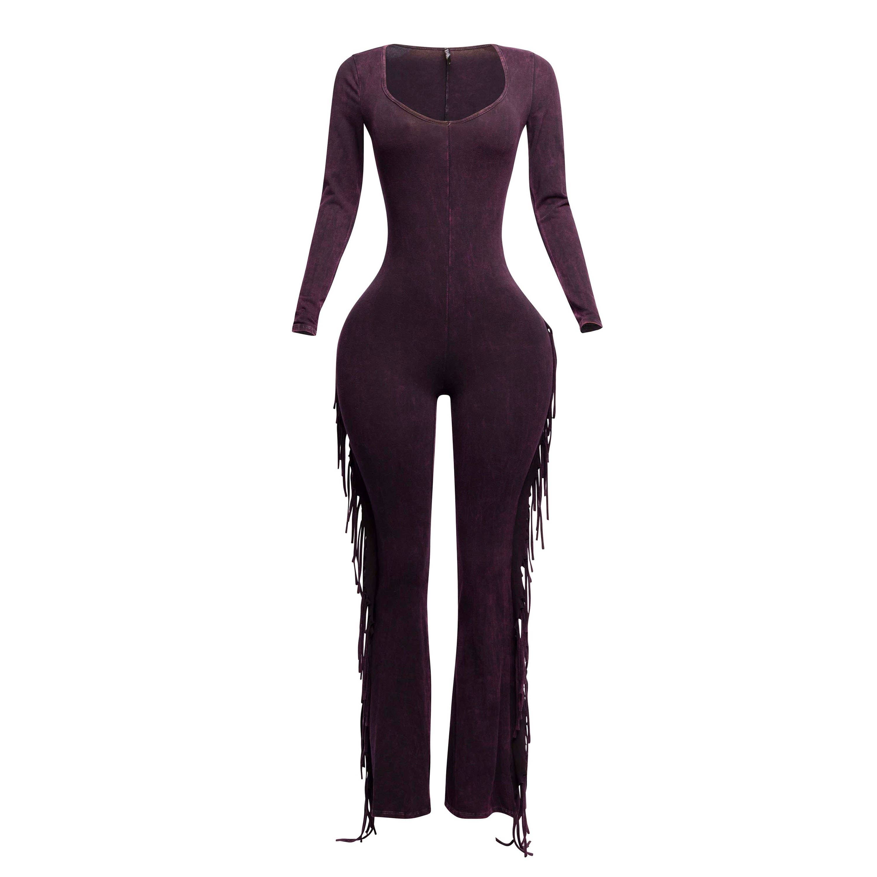 DORCAS - Wholesale Jumpsuit - Women's - Mineral washed fringed jumpsuit3