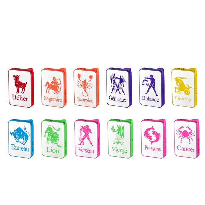 12er Set Metall-Feuerzeuge mit astrologischen Sternzeichen, nachfüllbar für den Großhandel von Champ by Polyflame