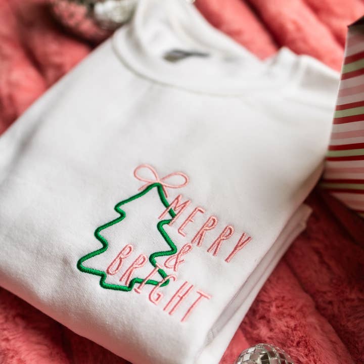 Bash - Wholesale Graphic Sweatshirt - Women's - Christmas Sweatshirt, Christmas Apparel, Embroidered