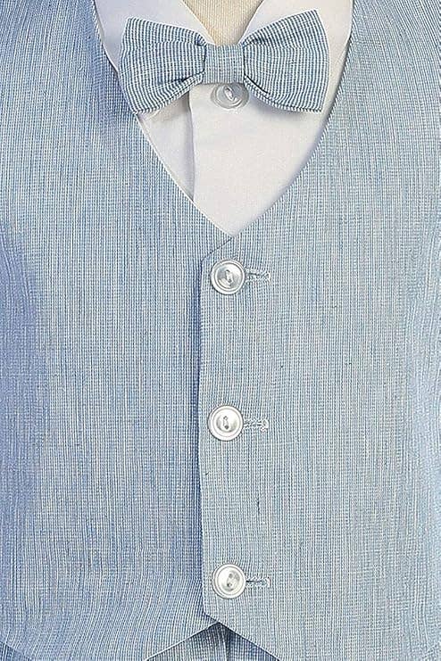 iGirlDress - Wholesale Clothing Set - Baby - Little Boy's Cotton seersucker suspender shorts4