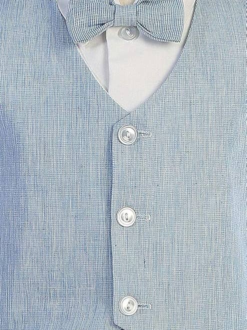 iGirlDress - Wholesale Clothing Set - Baby - Little Boy's Cotton seersucker suspender shorts4