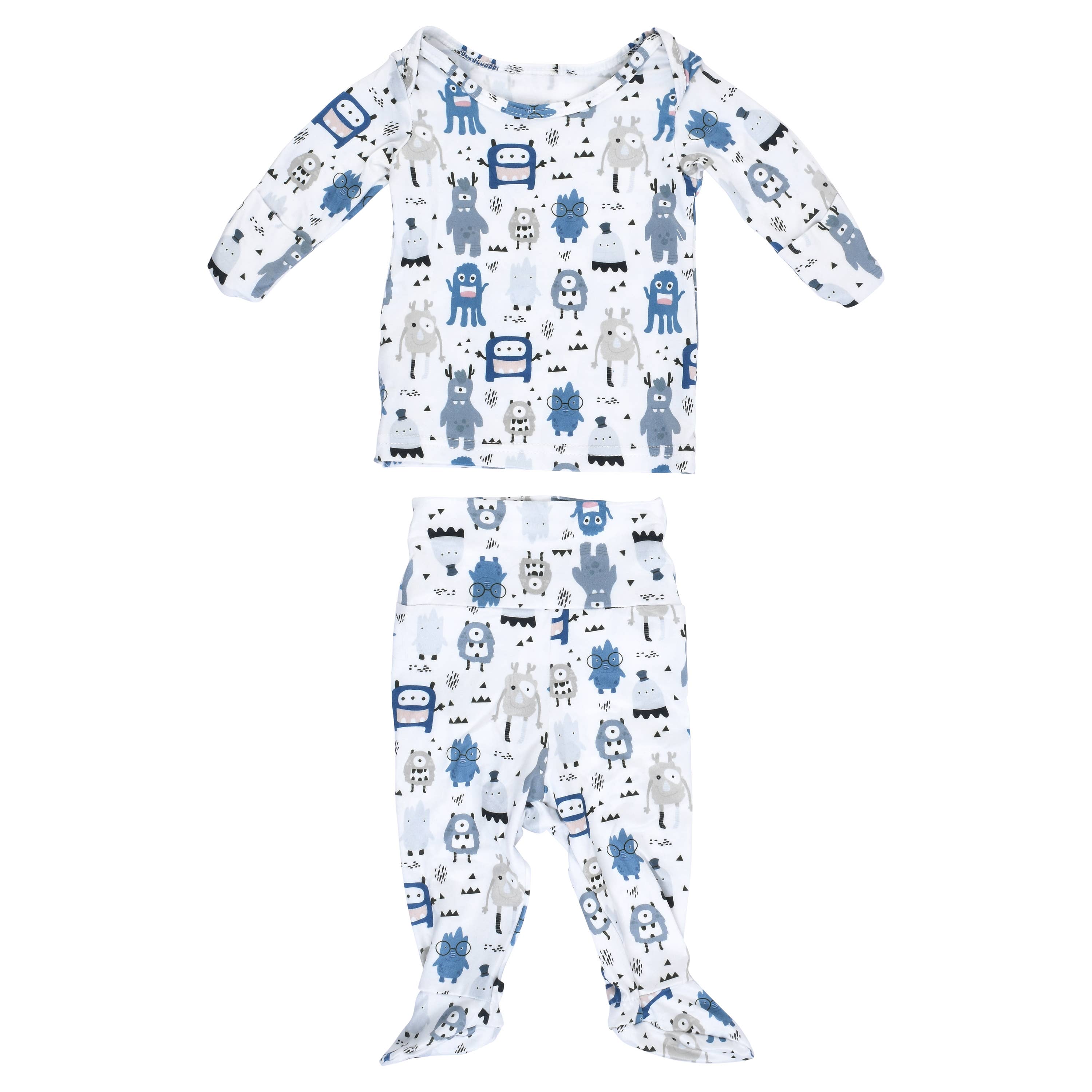 Three Little Tots – Conjunto de pijama - Crianças por atacado – Monstro de Halloween Jammies Criança Pjs e Lougewear0