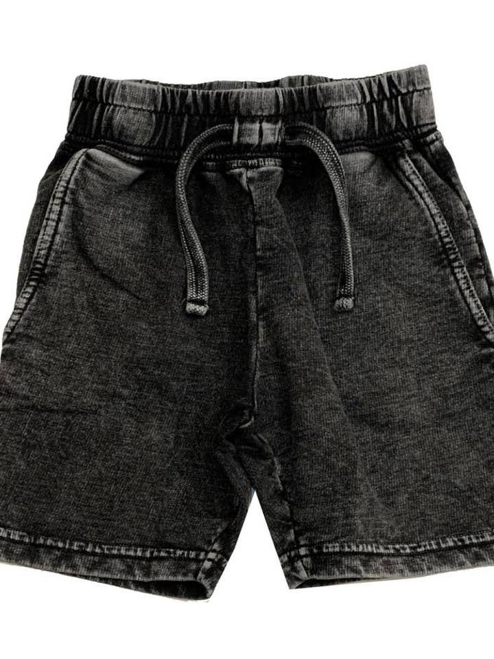 E35560-BLACK Enzyme Shorts for wholesale by 🤍Baby Steps and Mish Kids