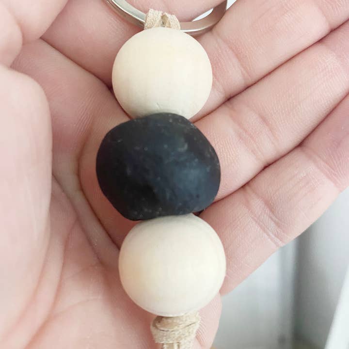 Simply Styled Art - Vente Porte-clés – femme - Porte-clés Boho Perles de Verre de Mer Noire3