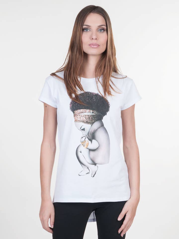 Afro 2.0 Oversized Basic Baumwoll-T-Shirt für den Großhandel von siamoises