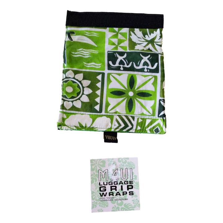 Bagagehandtagsöverdrag – grönt hawaiianskt mönster för wholesale av Island Style Clothing Co by Akamai Distribution Ltd