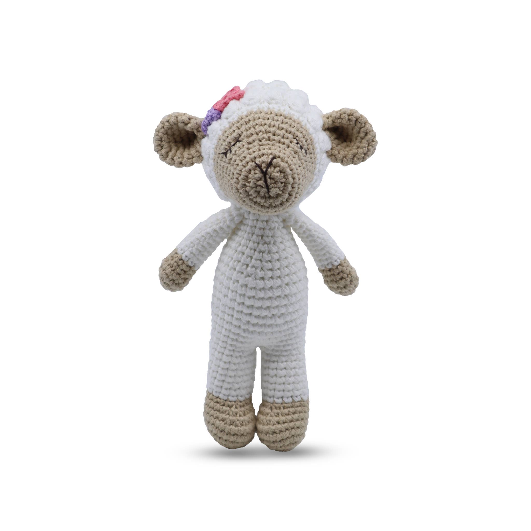 Snuggle Buddies - Vente Hochet mobile – bébé - Agneau - Mini Shaker Debout