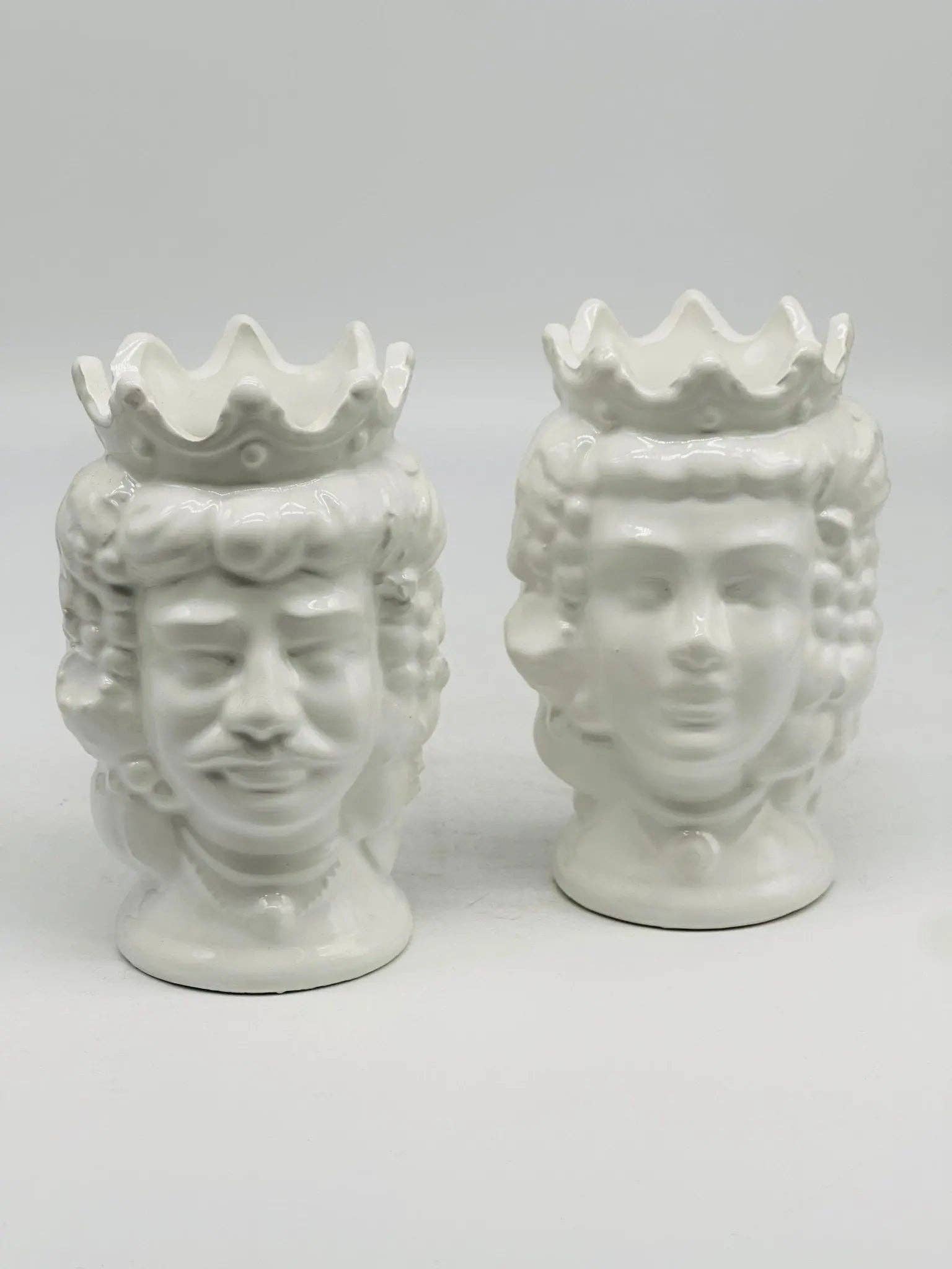 DD Ceramiche Siciliane - Wholesale Decorative Figurine - Pair of Moro Heads Kalat Frutta Ceramica Caltagirone cm H.14 L.9 Handcrafted VARIOUS COLORS11