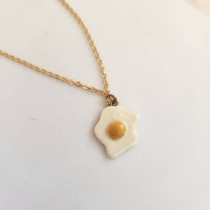 Fried Egg Necklace for wholesale by Crown & Heart
