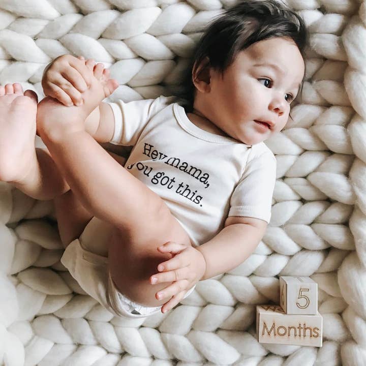 Hey mama you got this / organic infant bodysuit toddler tee for wholesale by Saucetribe