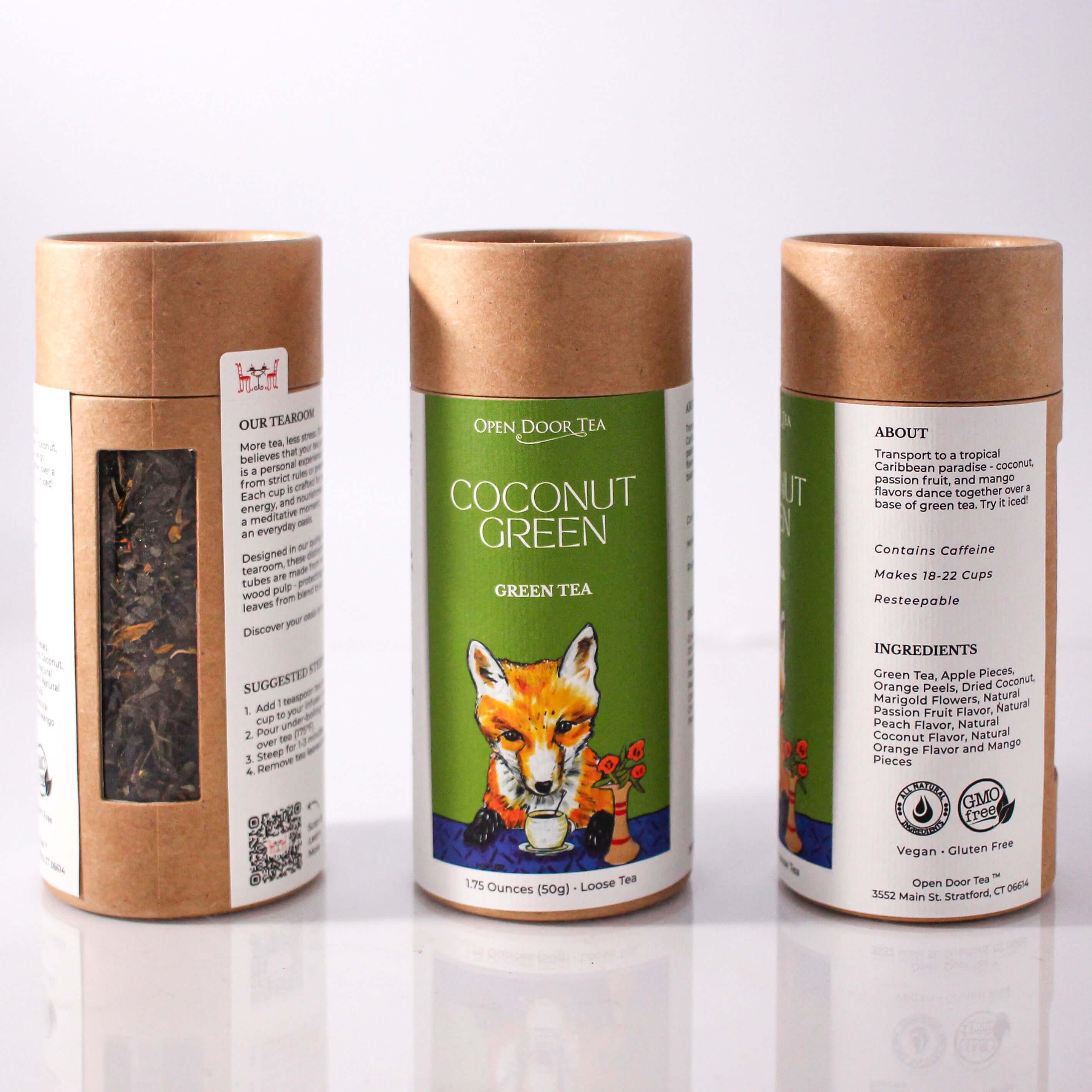 Open Door Tea - Wholesale Loose Tea - Coconut Green | Green Tea | Bulk or Retail4