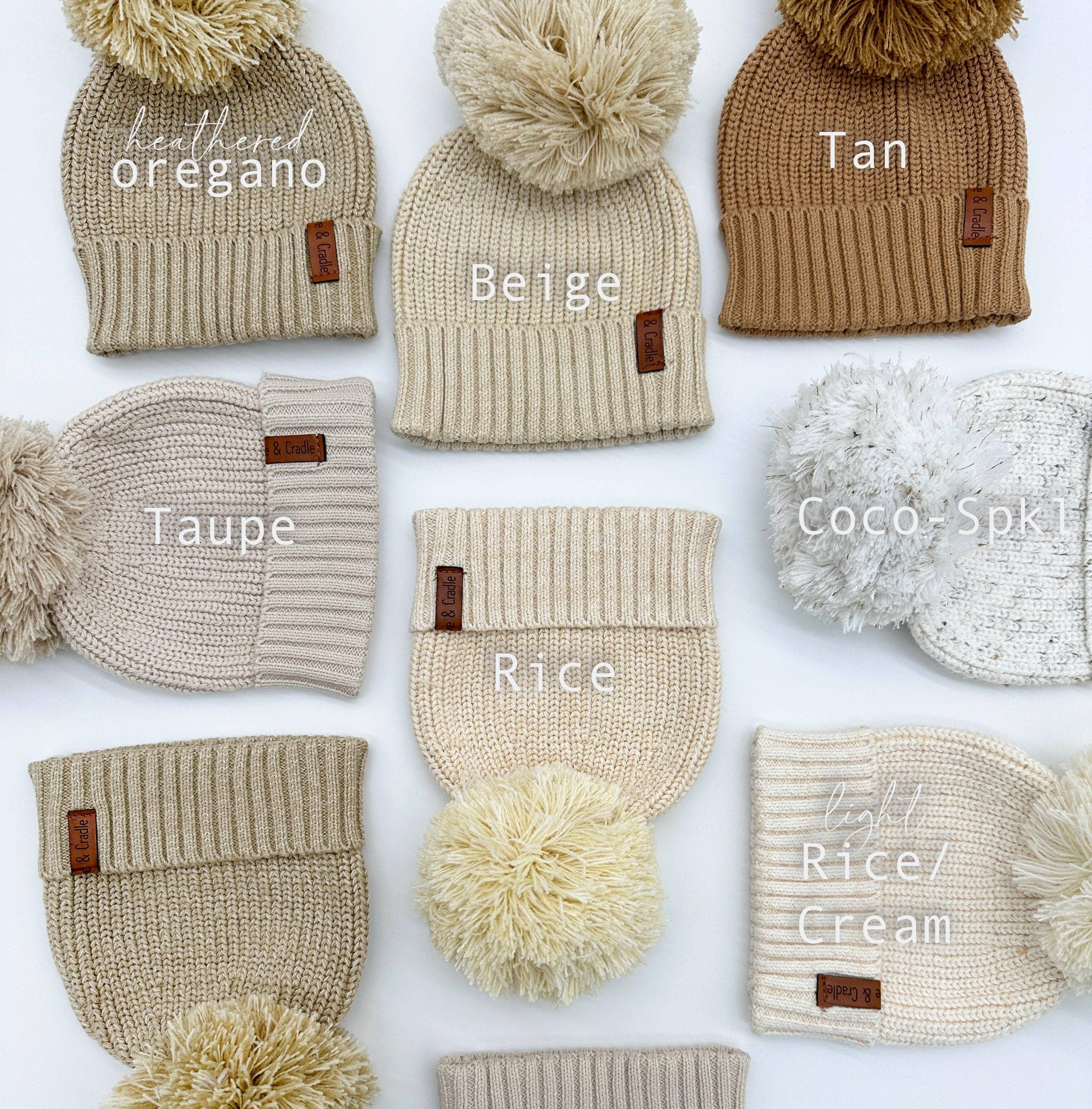 OLIVE & CRADLE - Wholesale Beanie - Kids - Cotton Knit Pom Beanie1