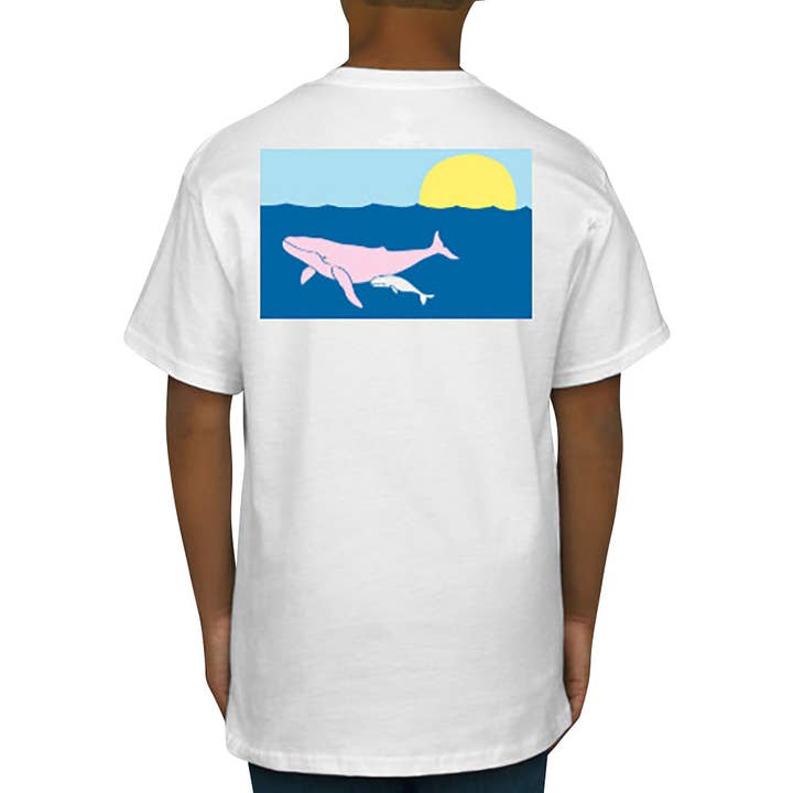 White Humpback Whale T-Shirt - Short Sleeve, Kids for wholesale on Faire5