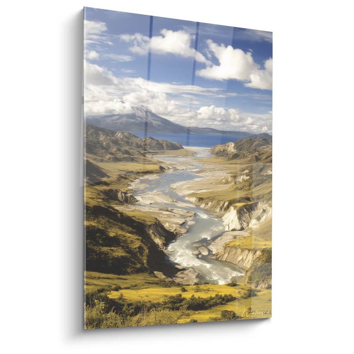 Icelandic Volcanic Landscape Painting - Valley of the Giants - Volcano Edition for wholesale by Walensky