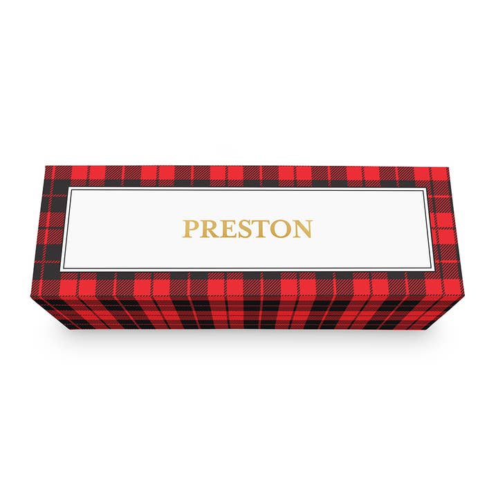 Weddingstar Inc. - Wholesale Gift Box - Buffalo Plaid Wine Gift Box With Magnetic Lid - To: