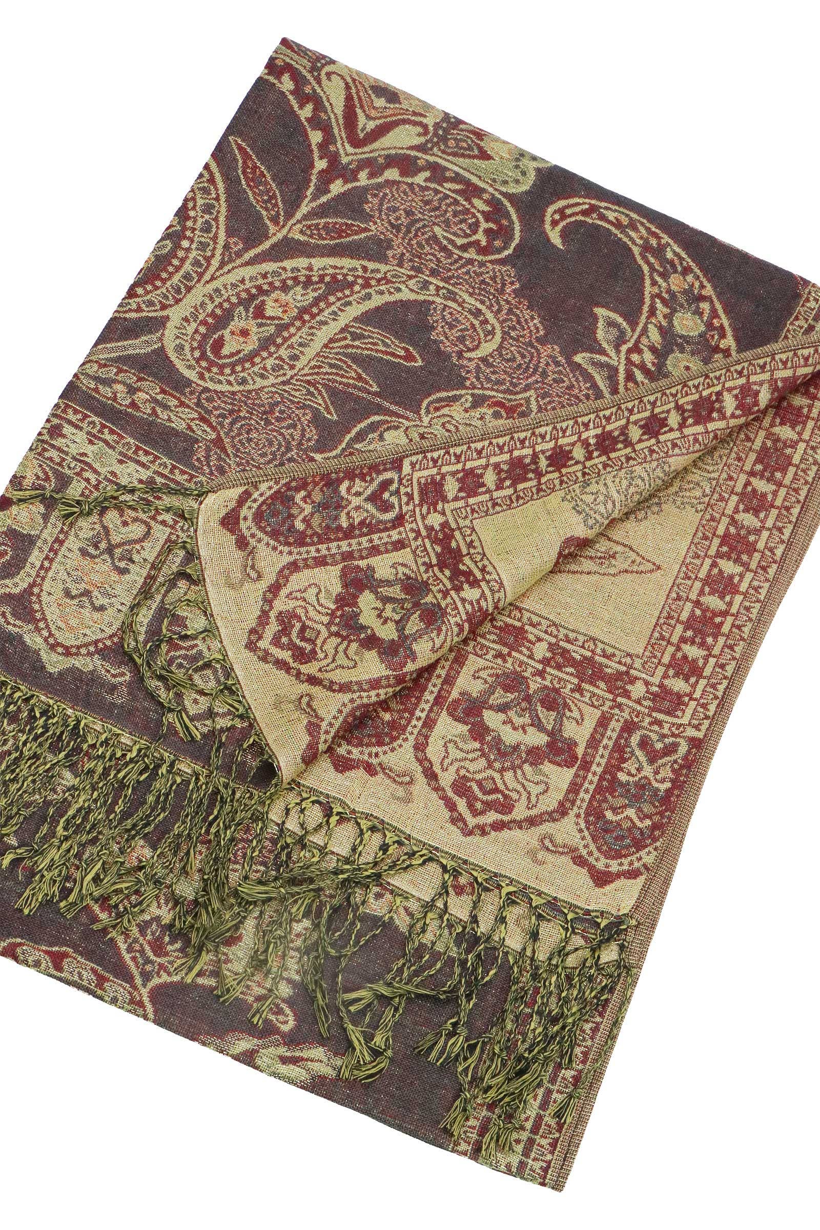 Assorted Paisley Vineyard Metallic Twist Pashmina Shawl for wholesale on Faire17