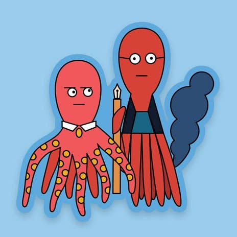 American Gothink Sticker for wholesale by Recovering Lazyholic