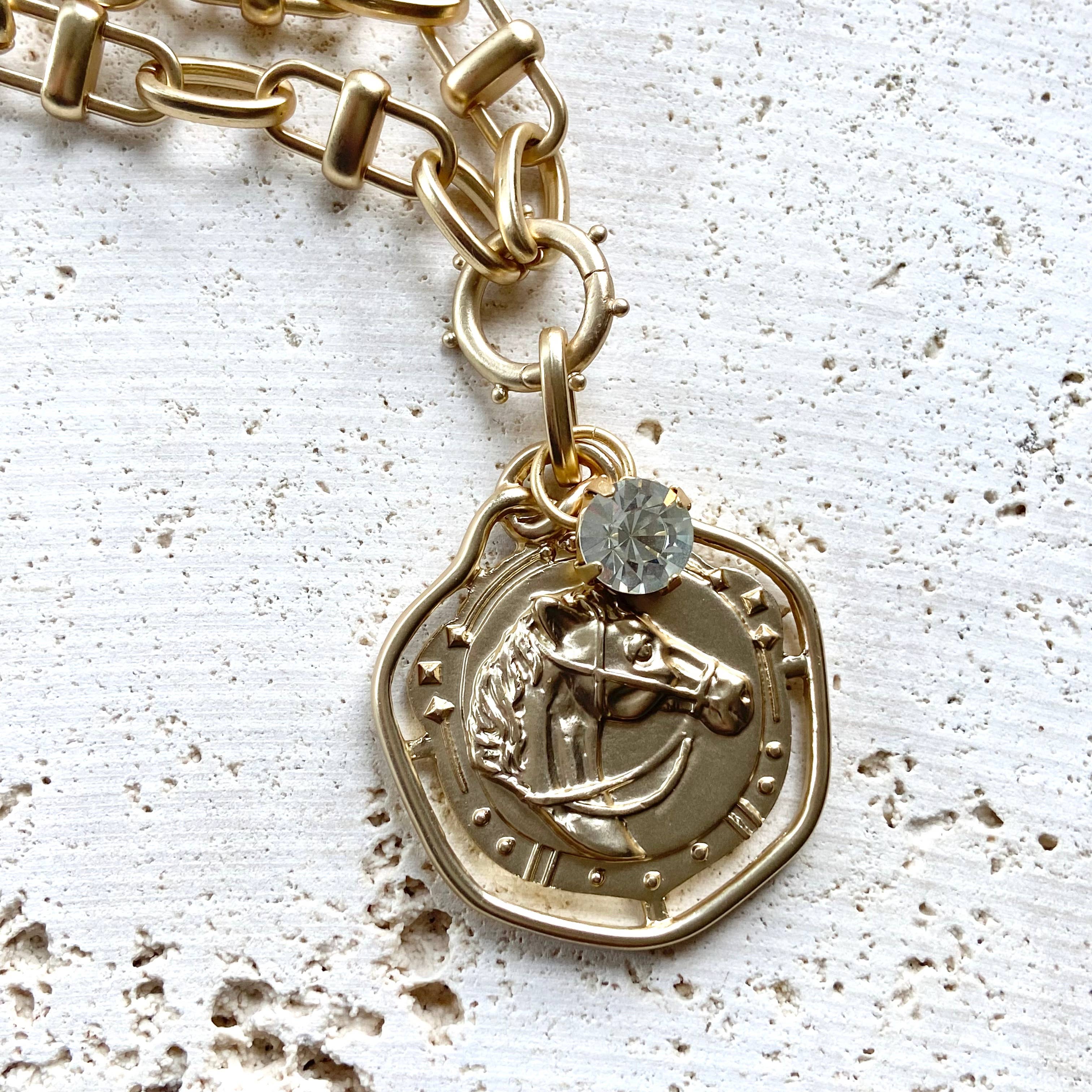 VB&CO Designs Handmade Jewelry - Wholesale Pendant/Charm Necklace - Horse necklace equestrian ranch derby western boutique2