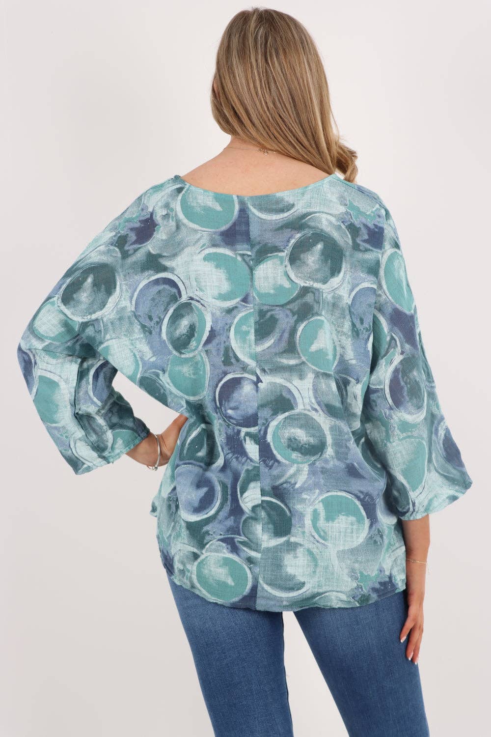 Miss Bold – wholesale Blouse – Women’s – Italian Circle Print Cotton Top31