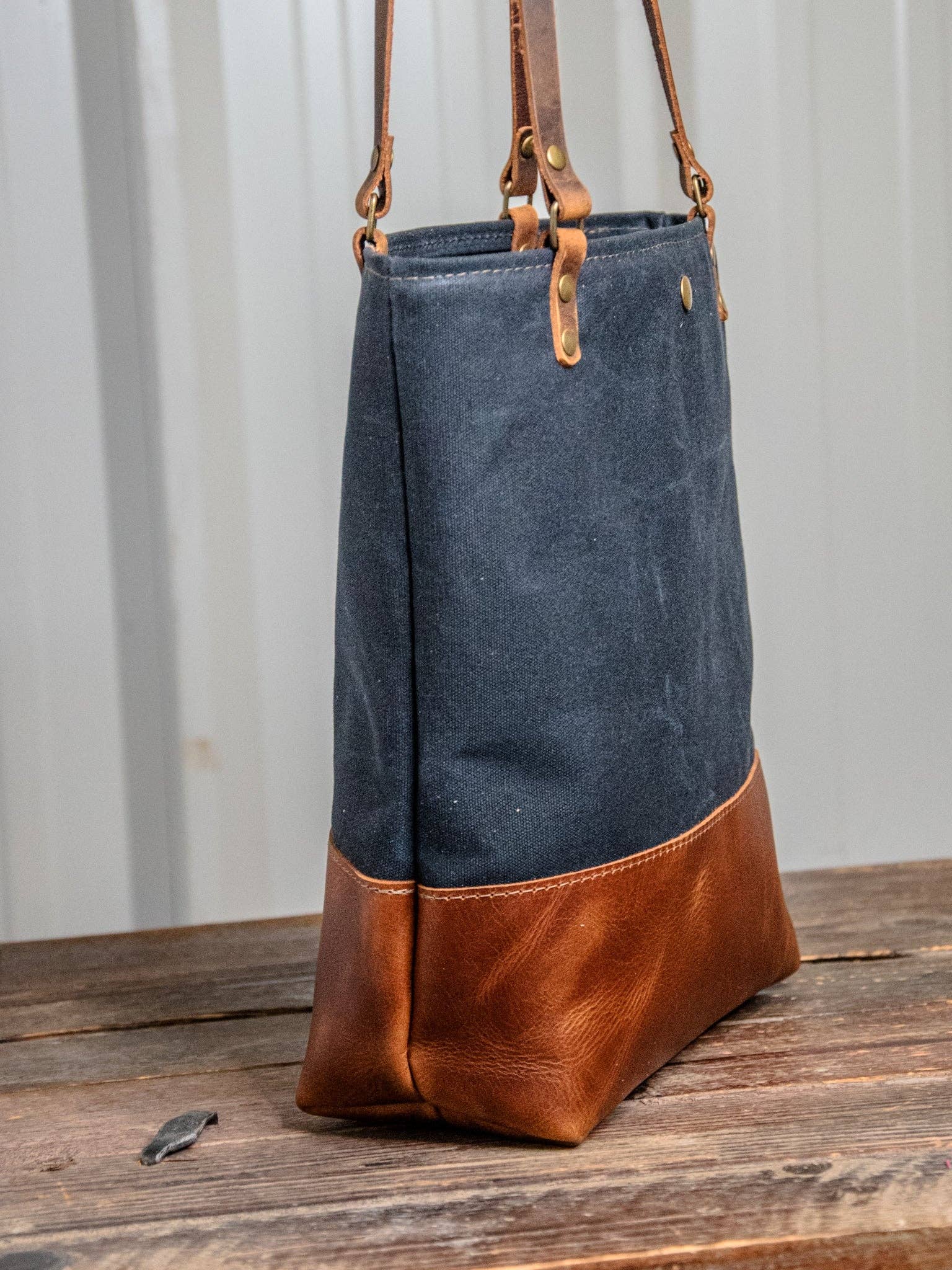 In Blue Handmade - Wholesale Tote Bag - Women's - Essential Waxed Canvas and Leather Tote with Options16