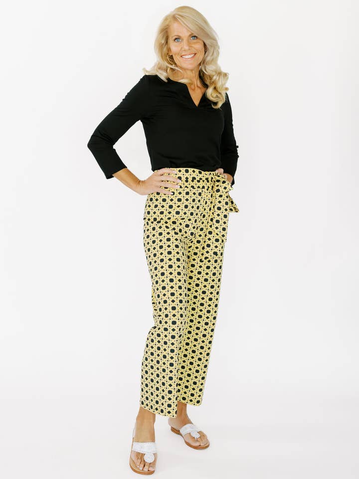 Dorothy Pants - Boca Grande Cane Black/Gold for wholesale by sailor-sailor