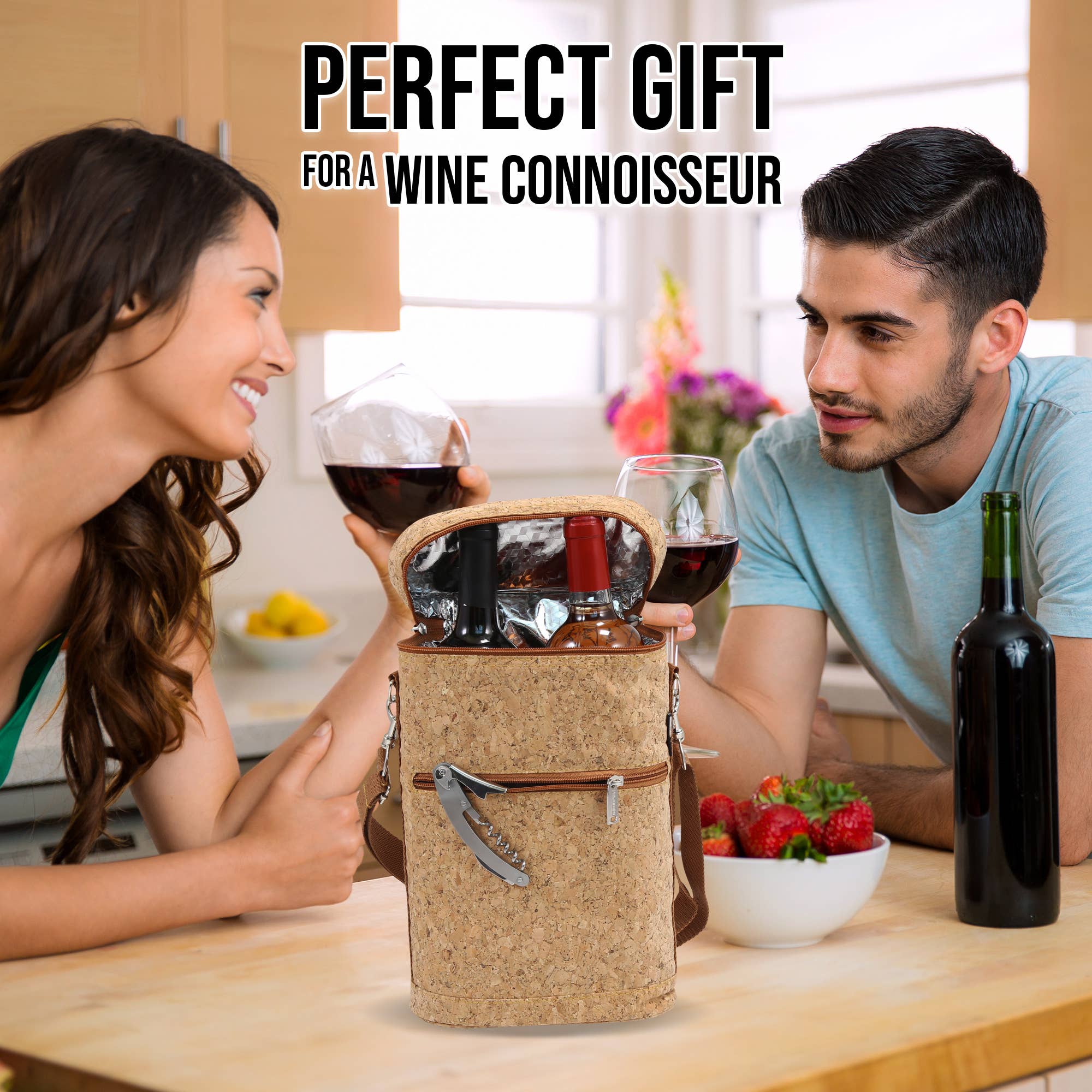 Primeware Inc. - Wholesale Wine Tote - Brandy Two Bottle Carrier Design7