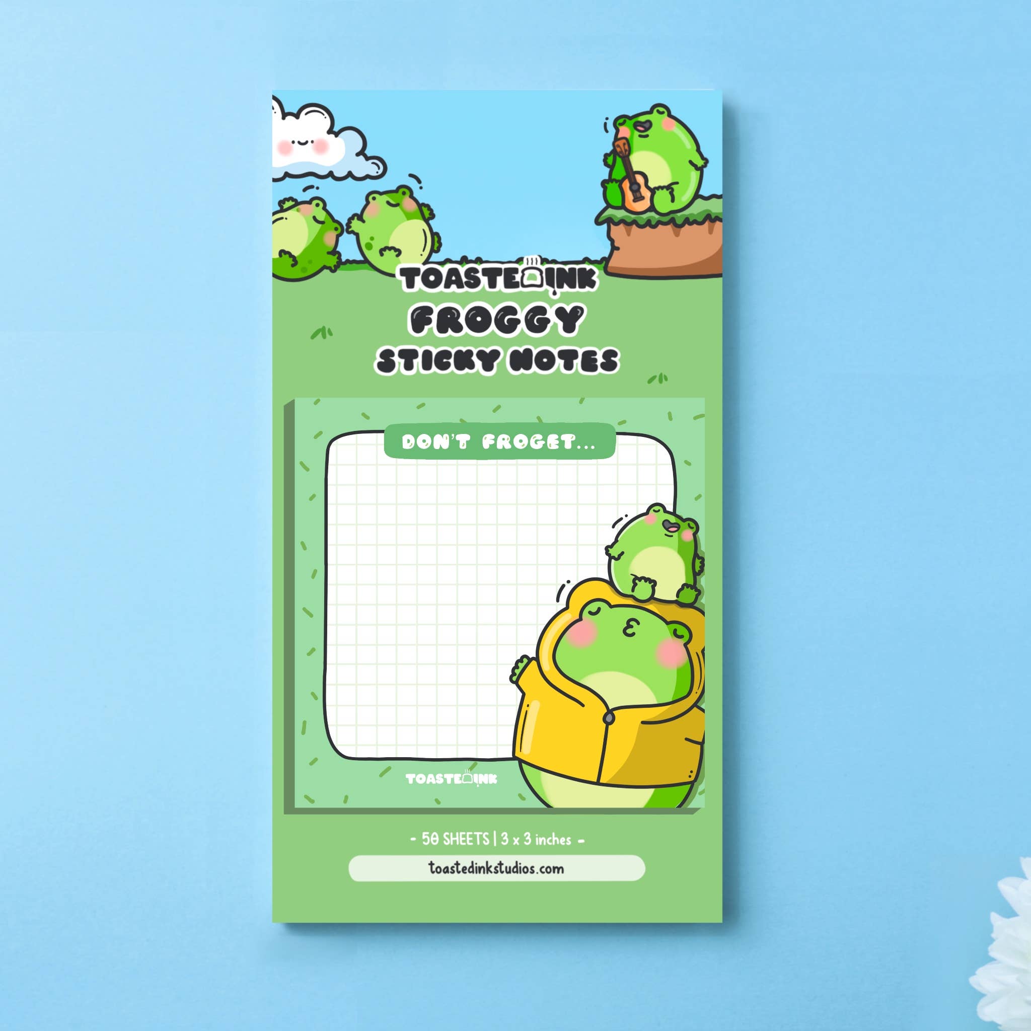 Toastedink - Wholesale Sticky Notes - Frog Sticky Notes | Cute Memo Pads & Stationery2