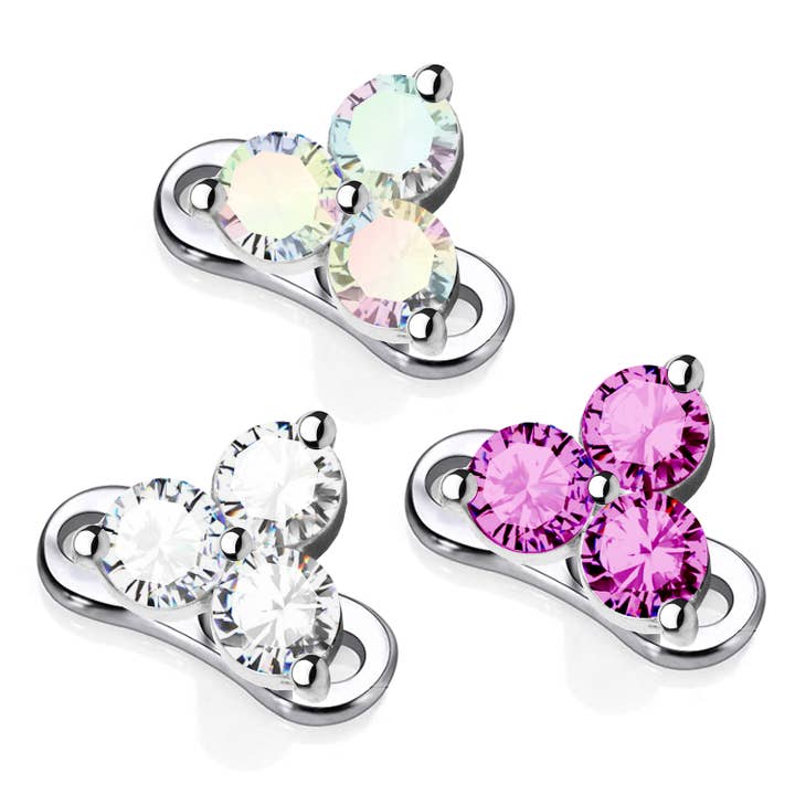 Awaken - Wholesale Single Earring - Dermal Anchor Crystal - PZ-009